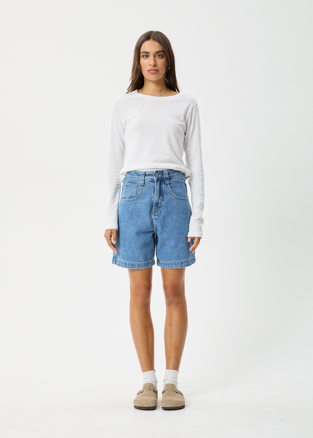 Afends Emilie Denim Short - Worn Blue