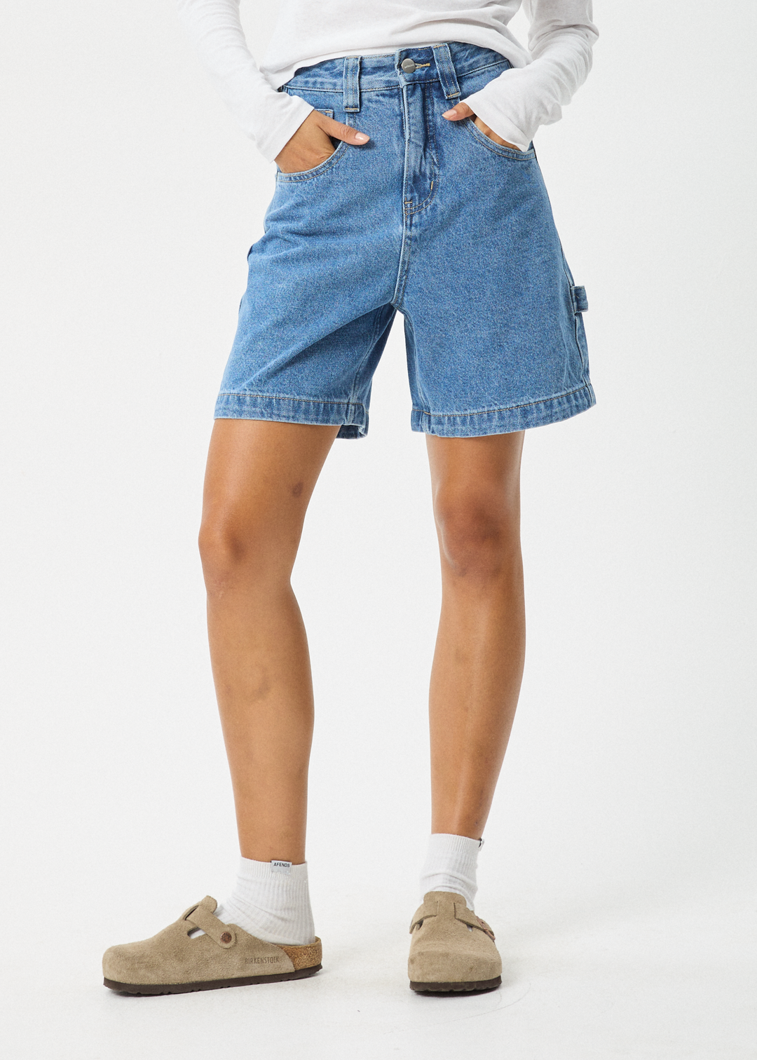 Afends Emilie Denim Short - Worn Blue