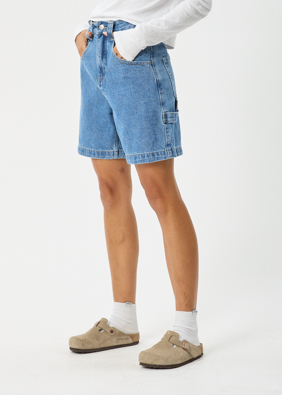 Afends Emilie Denim Short - Worn Blue