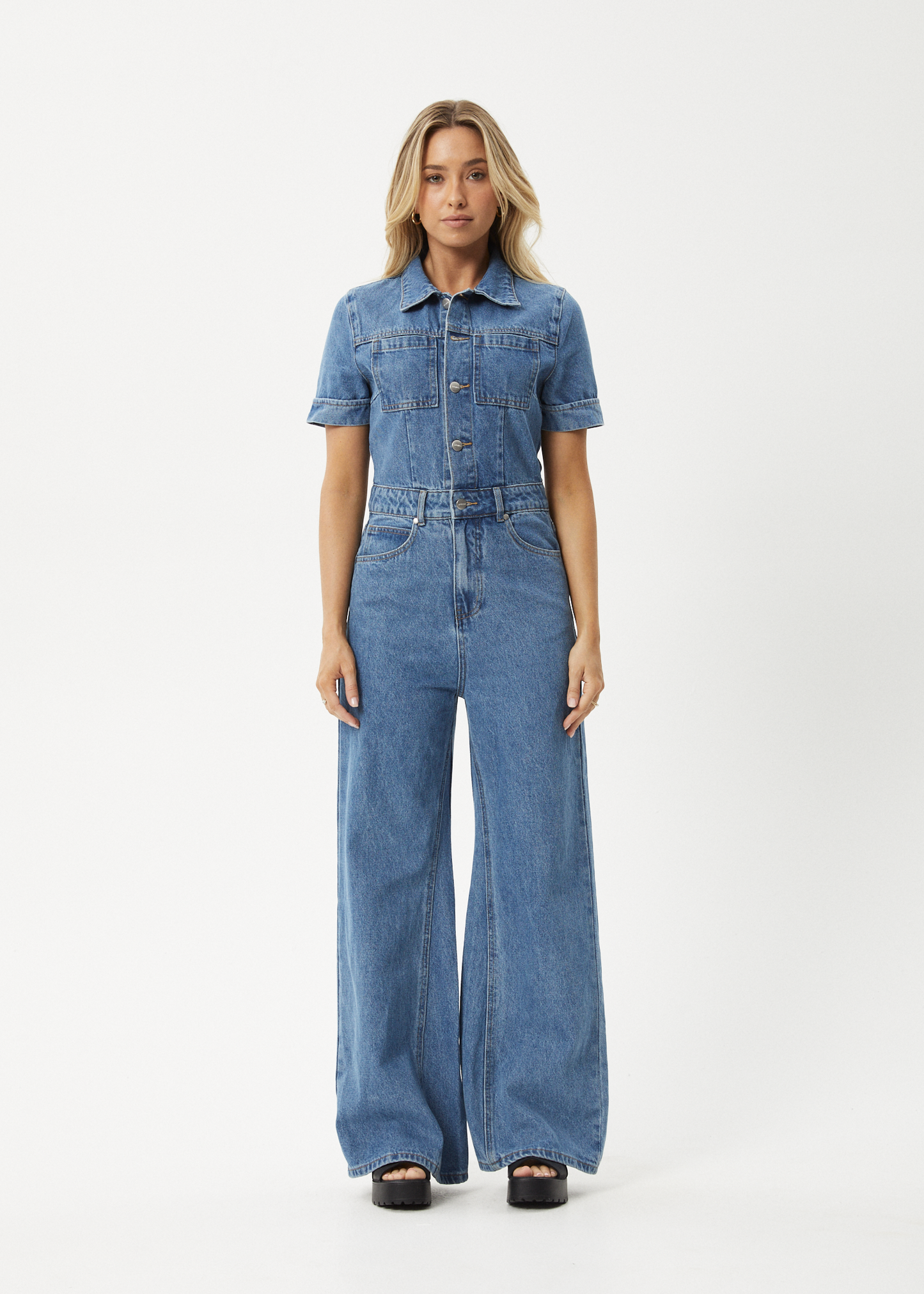 Afends Miami Jumpsuit - Worn Blue