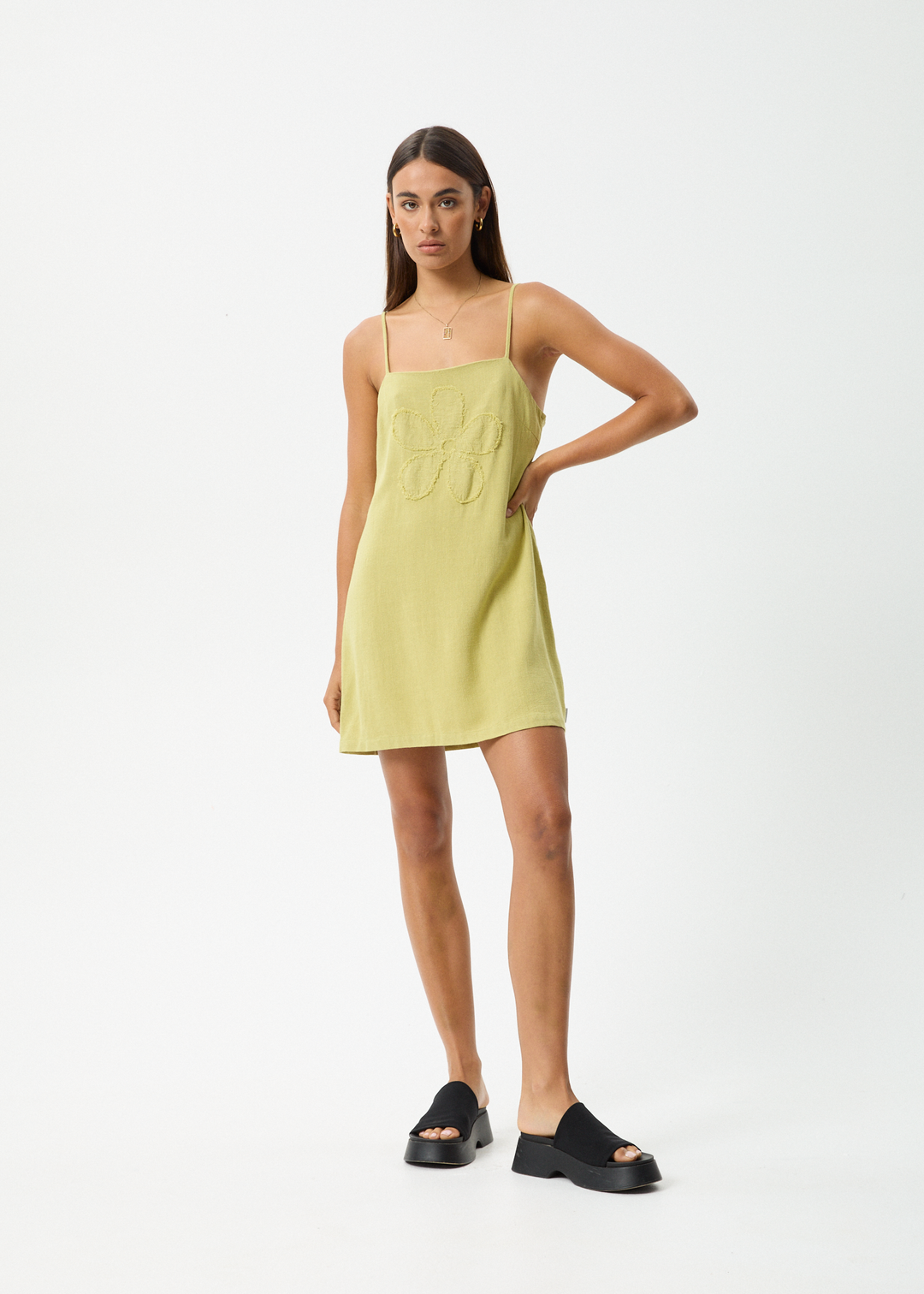 Afends - Amaya Mini Dress Lemongrass