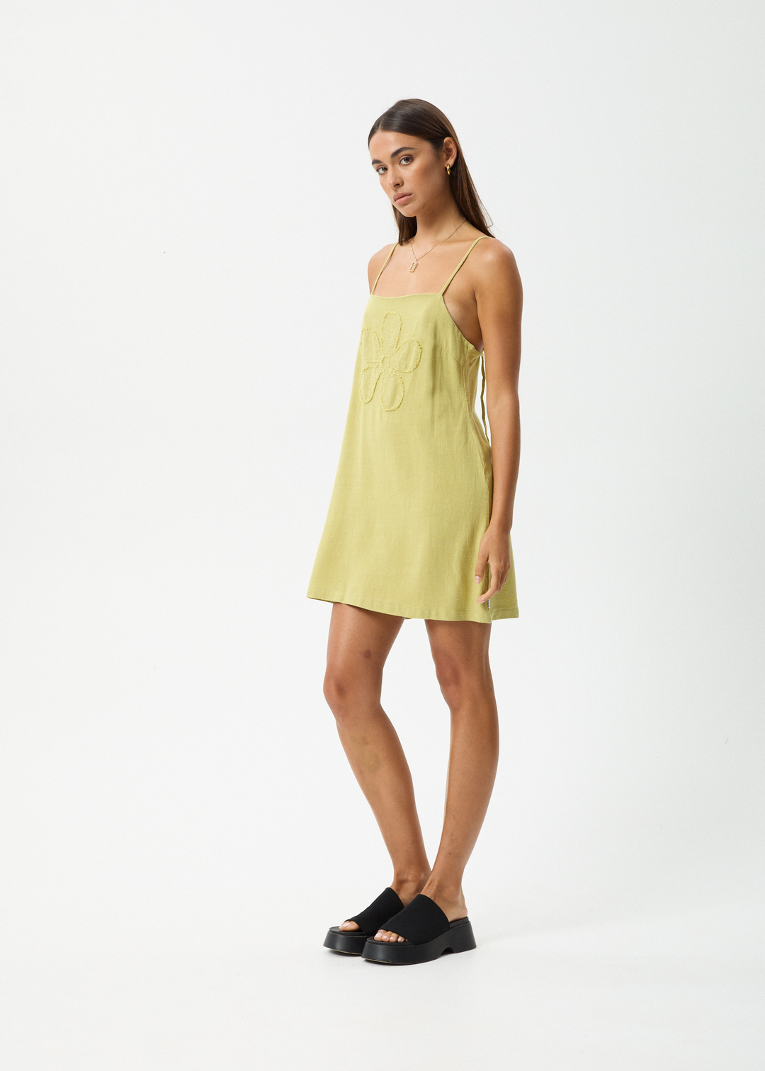 Afends - Amaya Mini Dress Lemongrass