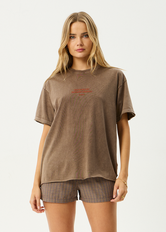 Afends Fatigued Oversized Tee - Coffee