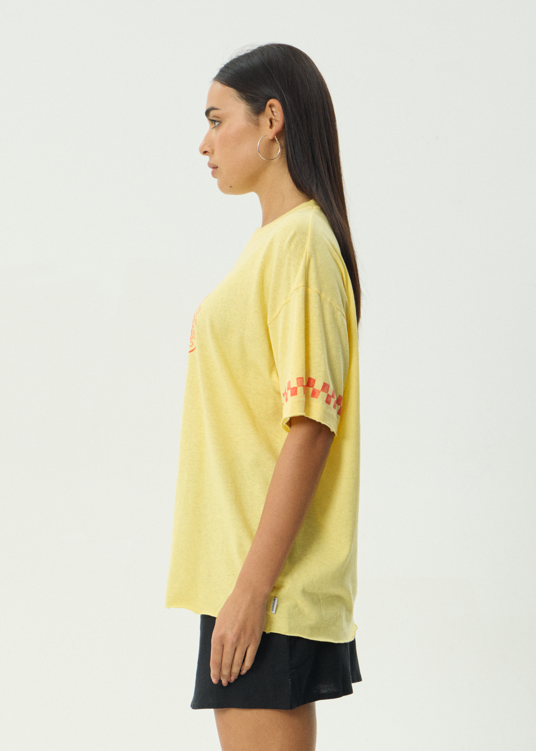 Afends Calda Oversized Tee Lemon