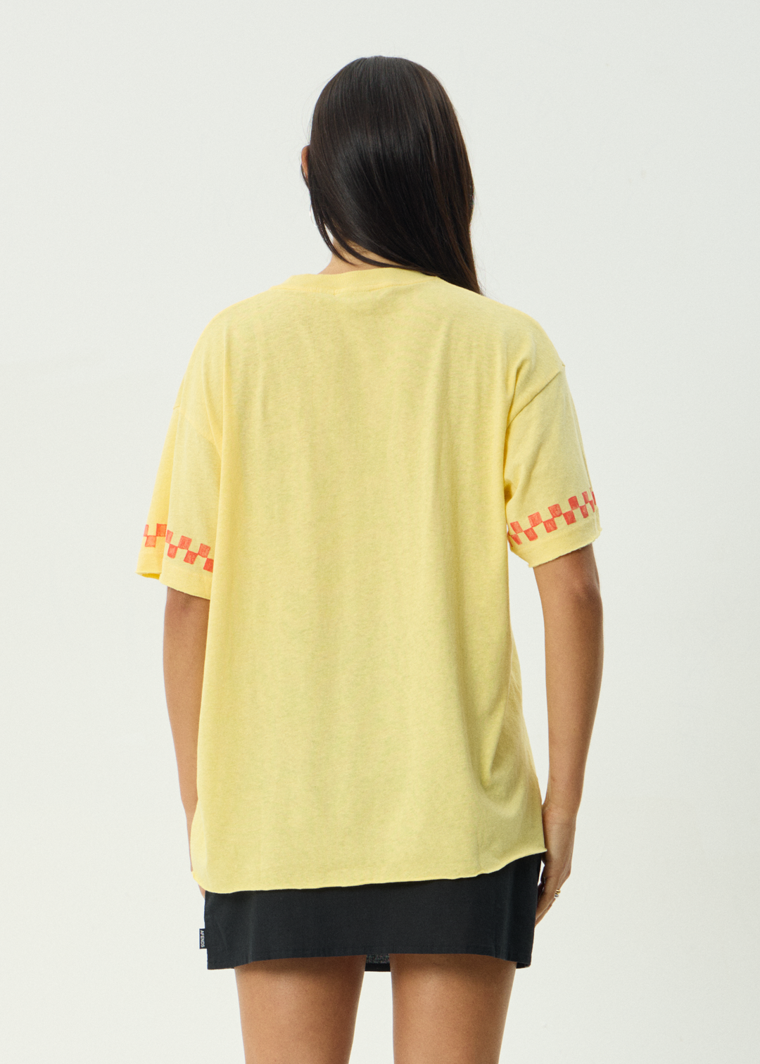 Afends Calda Oversized Tee Lemon