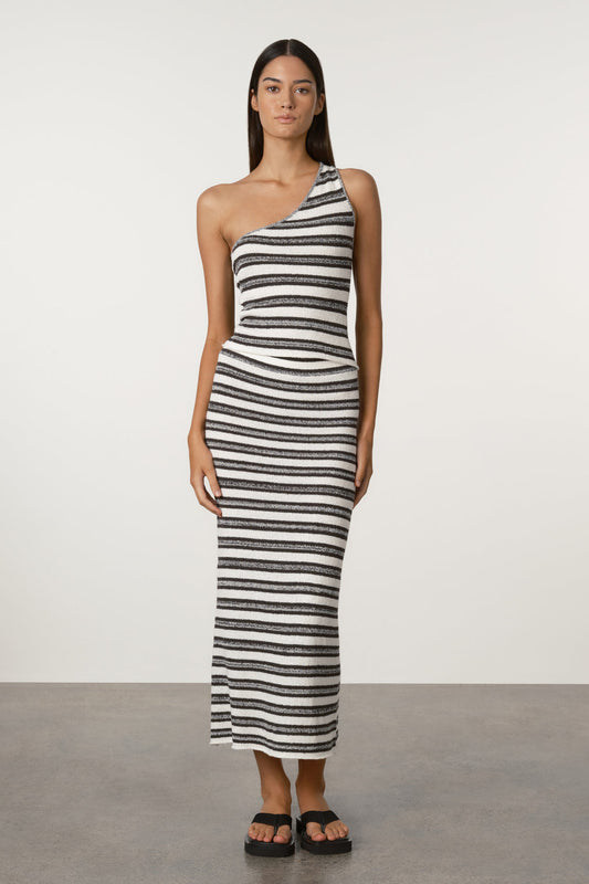 Zulu and Zephyr Marle Stripe Textured Knit Top - Marle Stripe