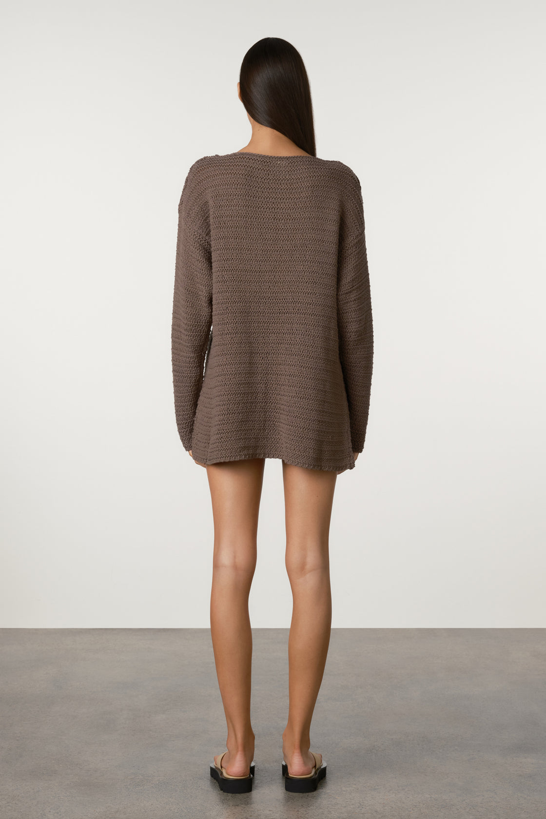 Zulu and Zephyr Carob Lattice Knit Jumper