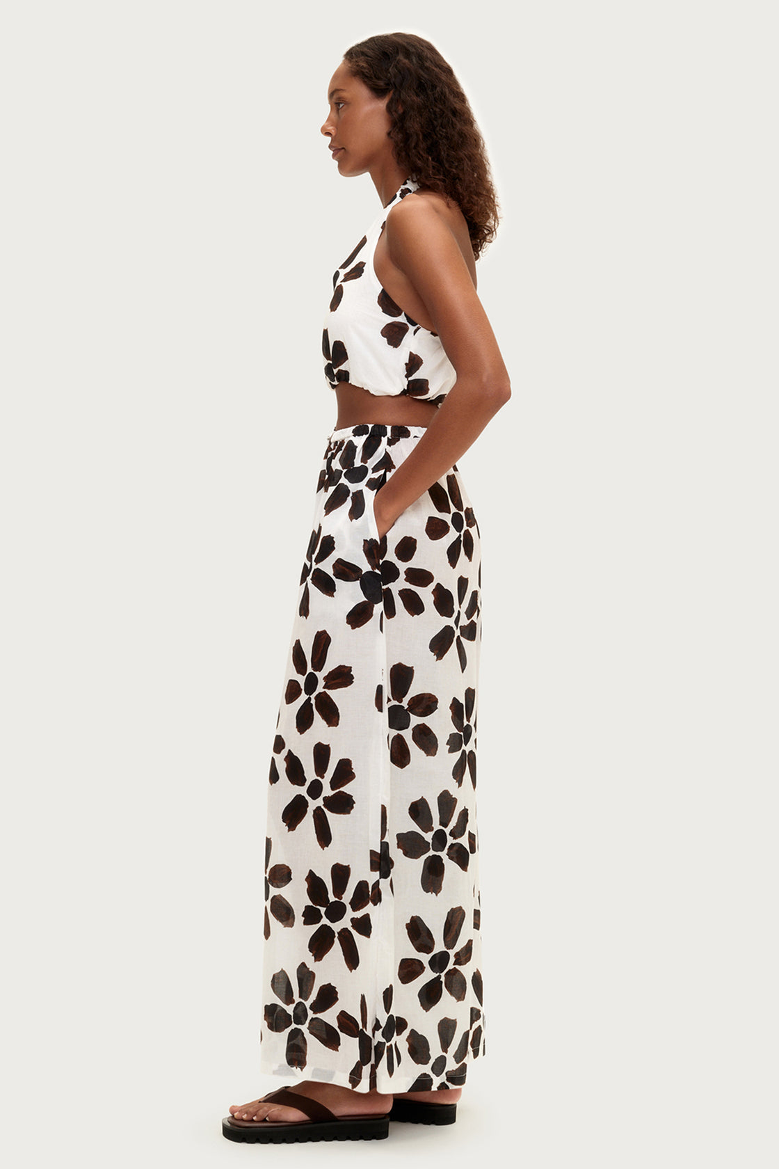 Zulu and Zephyr Cotton Pant - Chocolate Flower