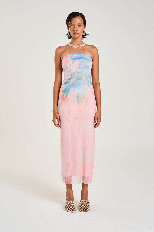 Summi Summi STRAPLESS MESH DRESS - MEDUSA PHASE