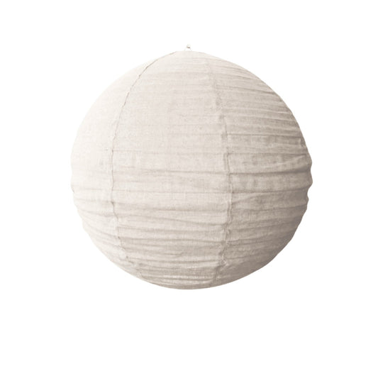 Haze Round Linen Pendant - White