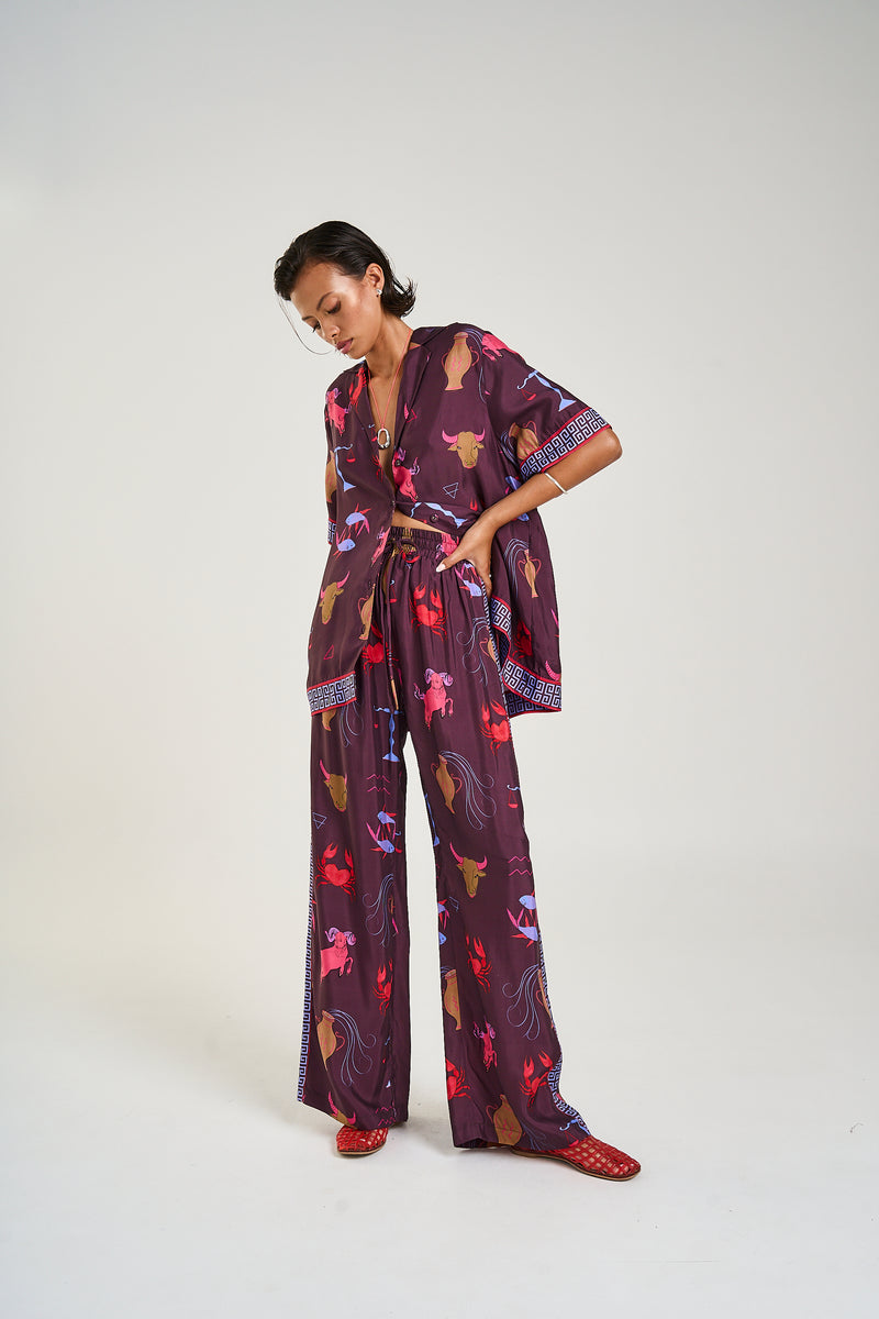 Summi Summi WIDE LEG PANT - ZODIAC